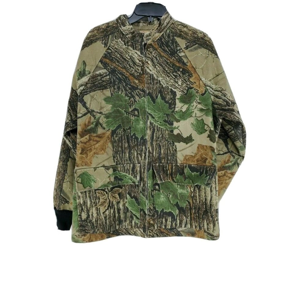 ScentLok Jacket Men's Size Medium Realtree Camo Elastic Waistband Button Pockets